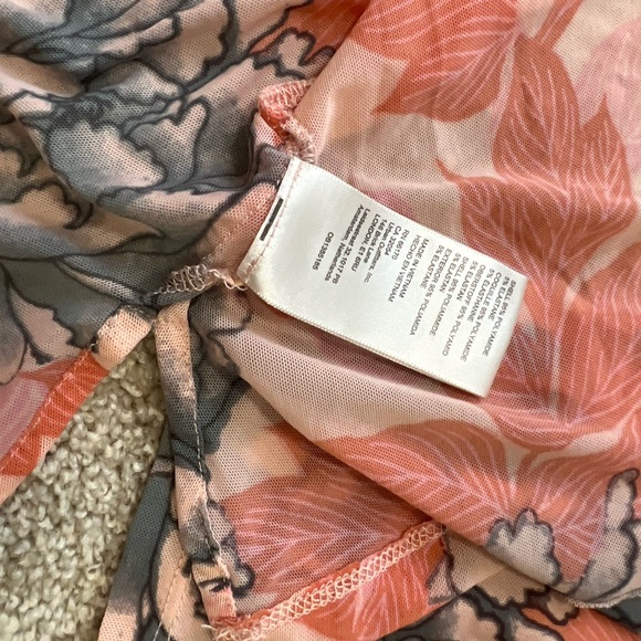 Free People Retro Bloom Long sleeve Y2K Mesh Lucky Shirt Button Front Sz. L - Picture 5 of 8